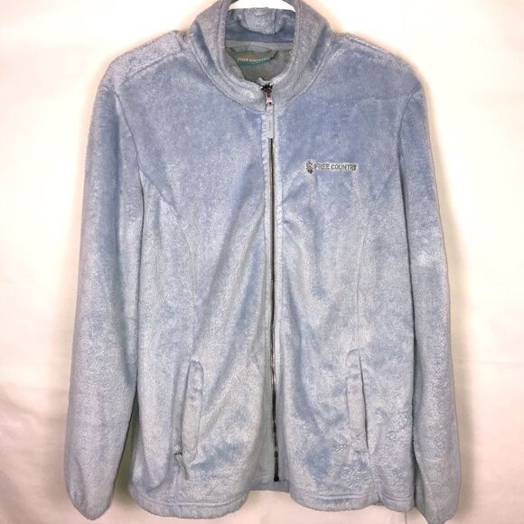 Free Country Cozy Blue Fleece Full-Zip Jacket - Picture 1 of 5